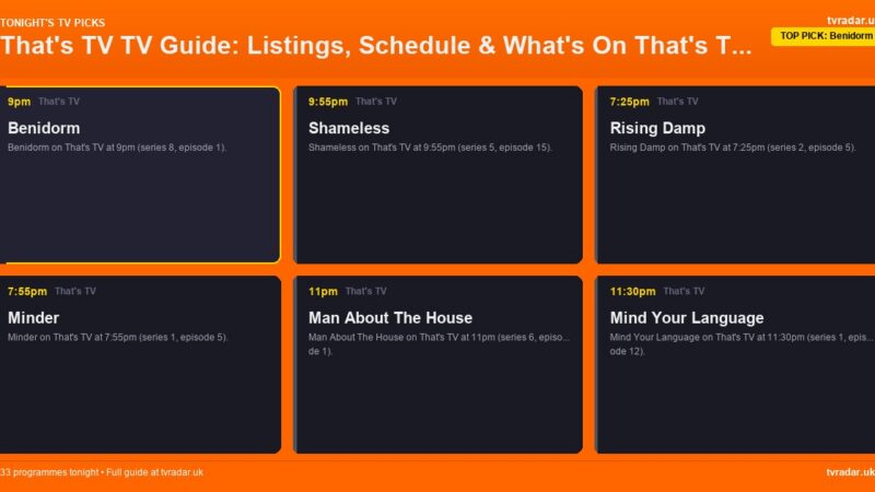 That’s TV TV Guide: Listings, Schedule & What’s On That’s TV Tonight