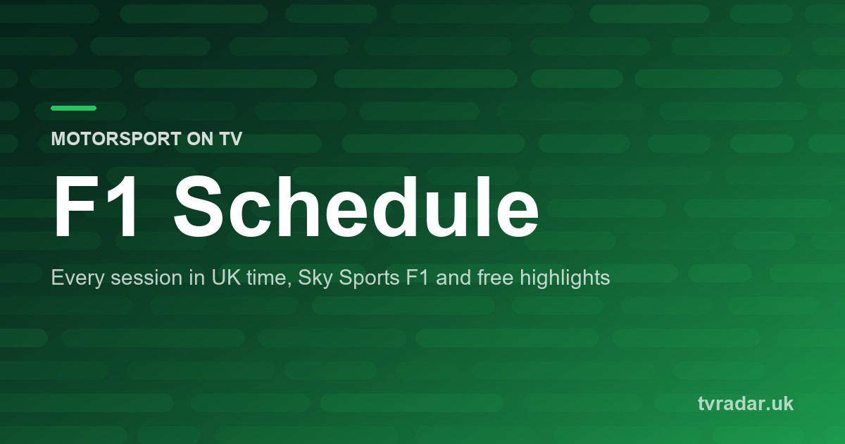 What Time Is the F1 Today? Sky F1 Schedule and UK Race Times