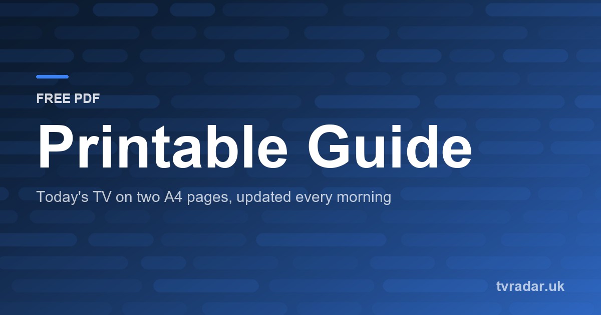 Printable TV Guide for Today: Free PDF, Updated Every Morning